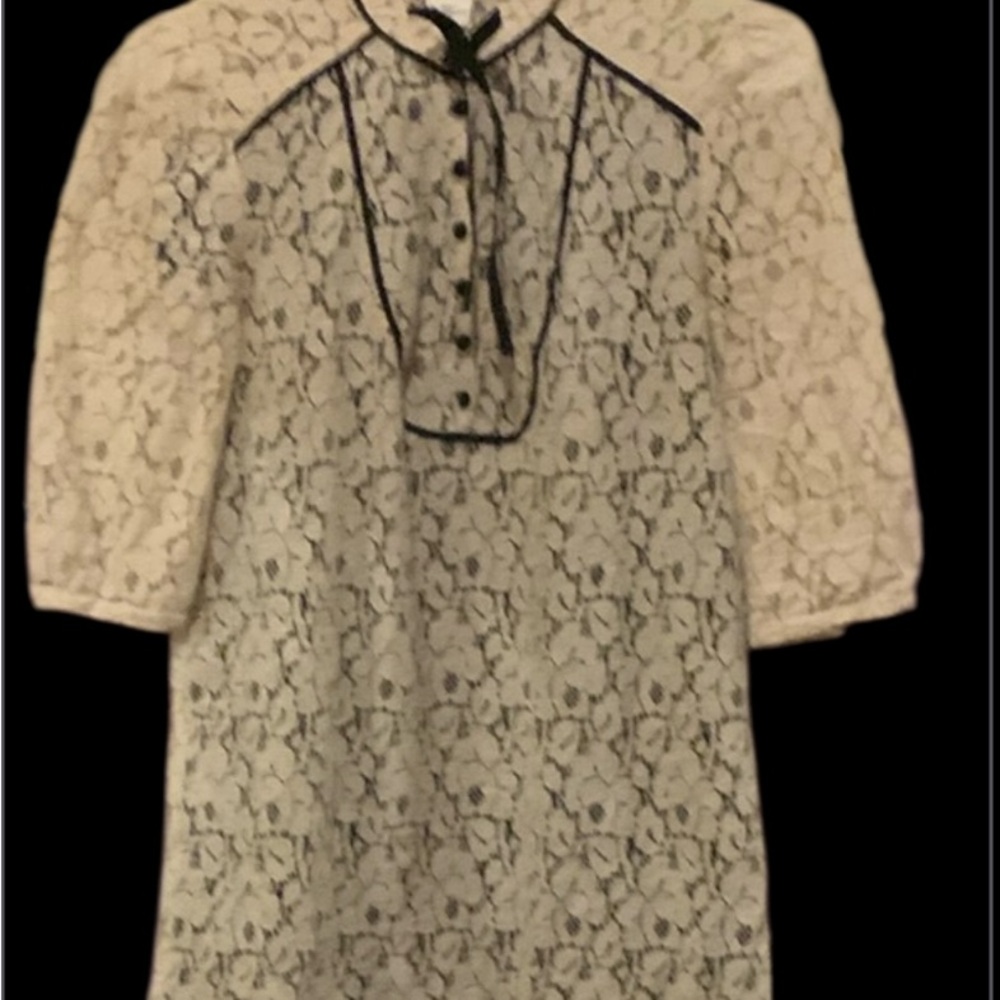 Cooperative Black and White Lace Dress